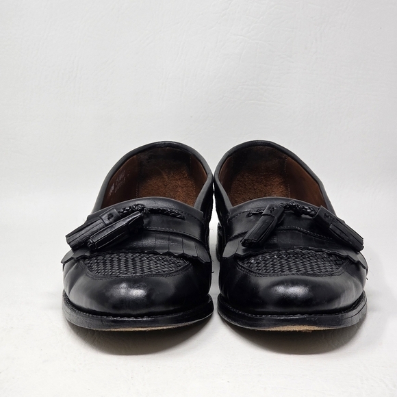 Allen Edmonds CODY Black Leather Woven Kiltie Tassel Loafer Dress Shoes Sz 10.5 main image 6
